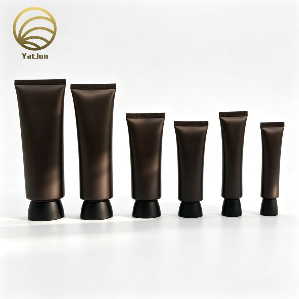 10ml 30ml 50ml 120ml Black PE empty oval cosmetic tube packaging for skincare
