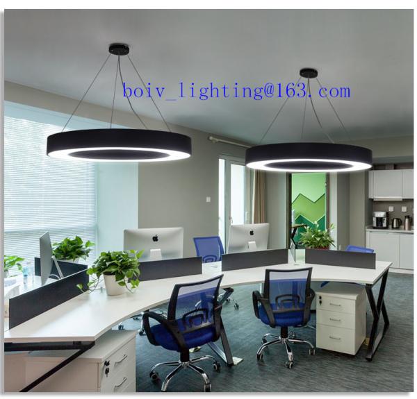 LED  Pendant Lights Round Shape Black White Wood Color 800MM 600MM