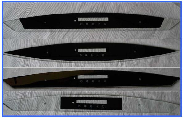 Colorful Range Hood Glass , Tempered Glass Kitchen Exhaust Hoods
