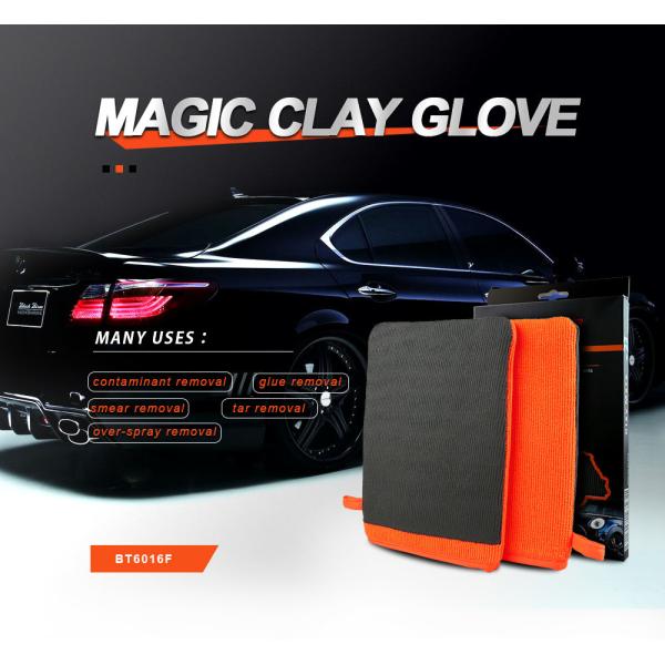 Pp Box Packaged Orange Auto Clay Mitt Nano Skin Wash Mitt For Car Washing