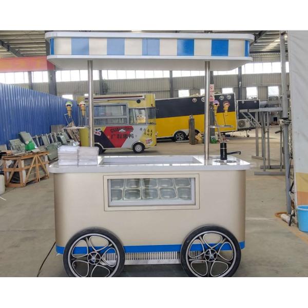 Low Price Tricycle Fried Ice Cream Vending Cart For Sale