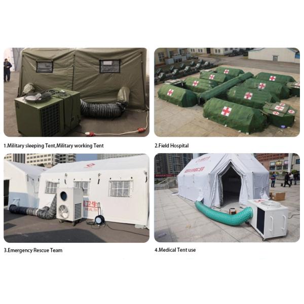 Аттестация крытого бортового КЭ 7КВ/24000БТУ кондиционера располагаясь лагерем шатра