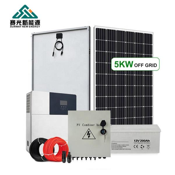 10kw 20kw 30kw panneaux solaires domestiques sur réseau avec technologie du silicium monocristallin
