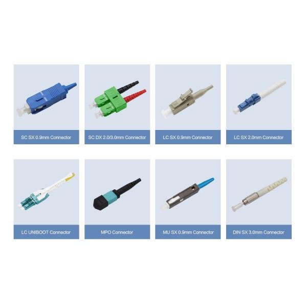 MPO Fiber Optic Connector Male/Female SM OM1-OM4 8/12/24 Cores 3.0mm Cable Diameter