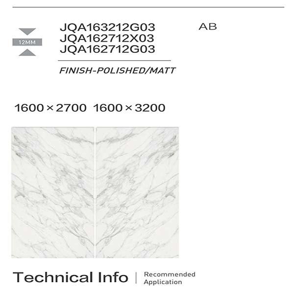 Pizarra de madera de cerámica esmaltada blanca pulida 1600*3200m m del piso de la teja de la porcelana de la pizarra