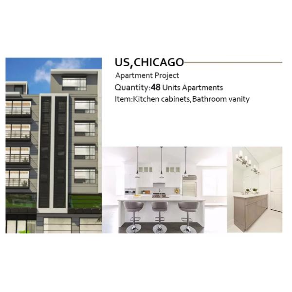 Wood Veneer Modular Kitchen Cabinets 18mm Melamine Board Marble Top Cupboard