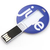 O cartão de crédito USB do UDP 128GB cola 2,0 o logotipo da cópia de Mini Round Shapes CMYK