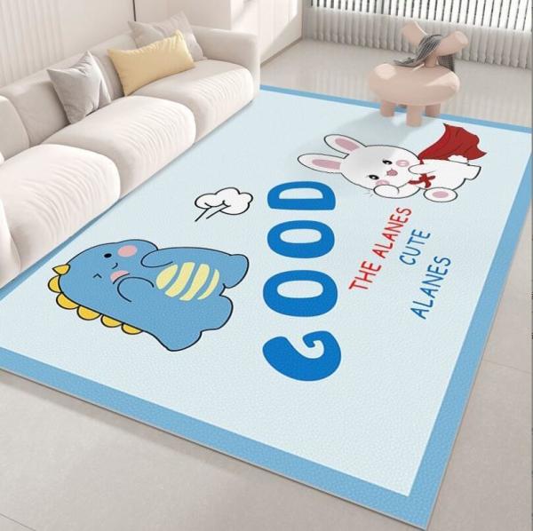 80*120cm Living Room Floor Carpets PVC Cartoon Animal Waterproof Carpet