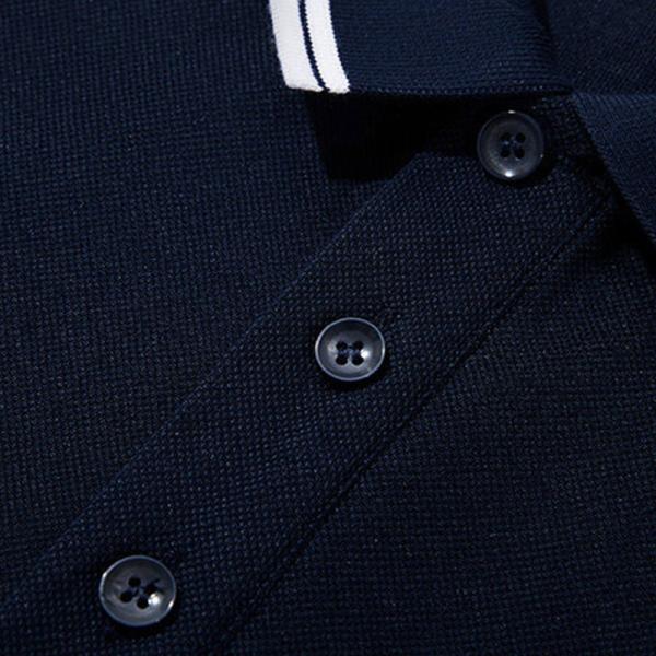 Black Sky Blue Men's POLO Shirt Lapel Slim Summer 65% Cotton T Shirts