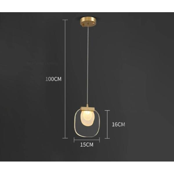 Nordic Light Luxury Designer LED Light Strip Crystal Glass Pendant Lamp Pour le salon salle à manger Villa Escalier