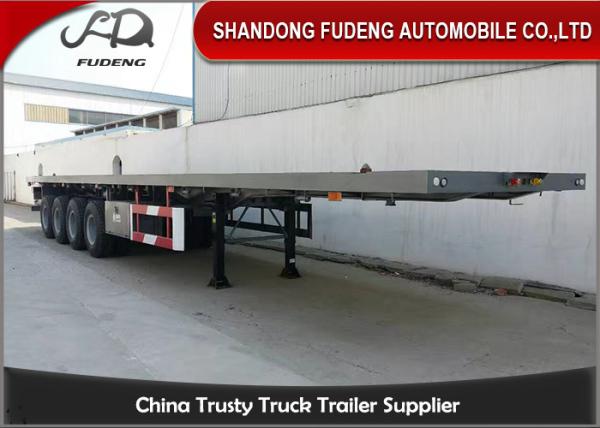Mechanical Steel 4 Axle 40 Foot Flatbed Container Trailer