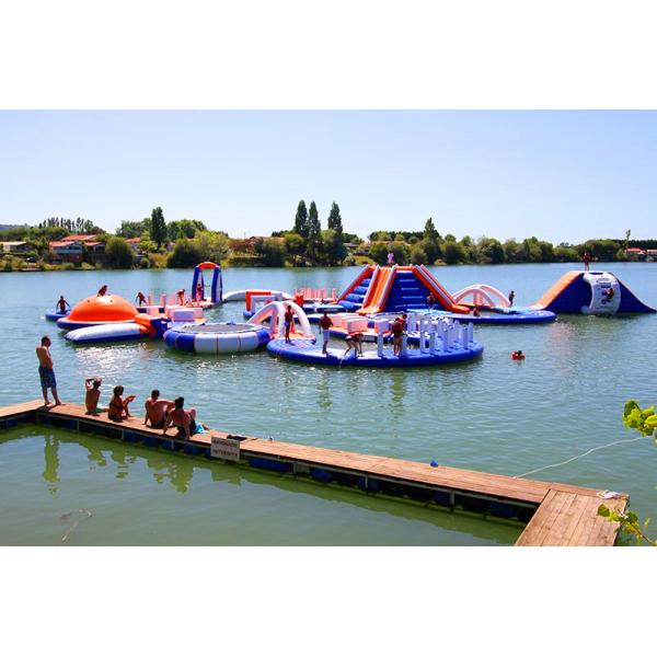 Commercial Outdoor Sea Inflatable Water Parks For Sport Games Fire Resistance