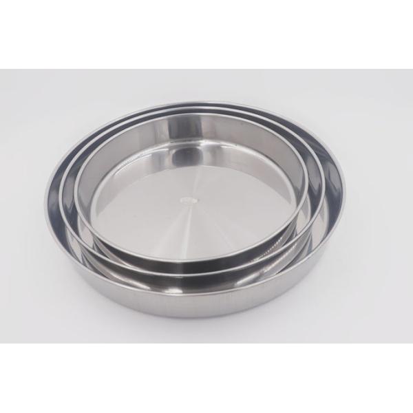 3pcs Hot sale commercial non stick steel deep dish microwave round anodized pizza pan