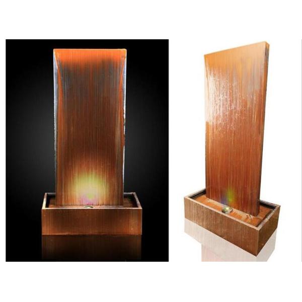 Фонтан особенности воды стены Corten сада стальной вертикальный со светами СИД