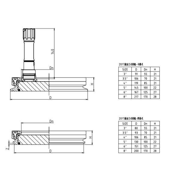 SS316L Clamp Flanged Stainless Steel Sight Glass DIN100 For Pharmaceutical