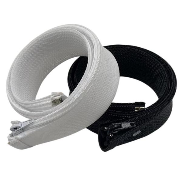 15mm-70mm Zipper Cable Sleeve Braided Wrap PET Expandable Cable Sleeving