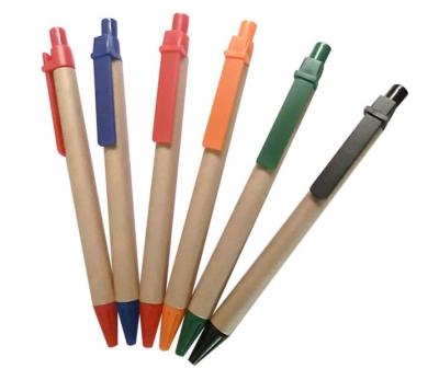 logo printed personalized eco paper gift ball pen,eco green paper pen from china factory