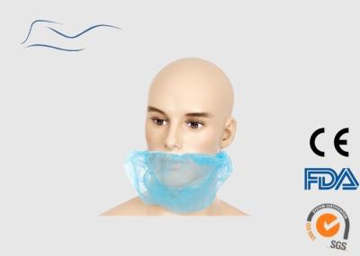 Spunbond Disposable Beard Covers Blue Color With Elastic Earloops 10G