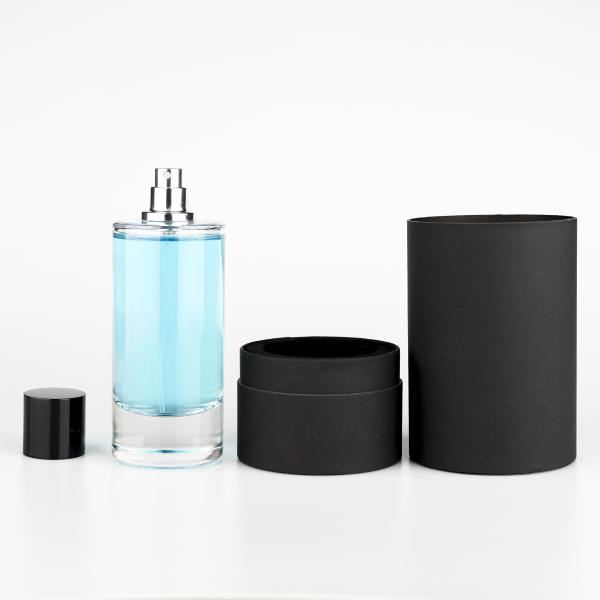 100ml Thick Bottom Glass Perfume Bottle with Black Metal Cap