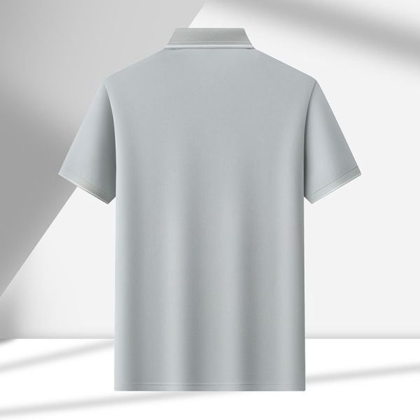 2838 Summer new 170g 75.4% polyester fiber 19.4% cotton 1.8% acetate fiber 1.2% linen 1.1% mulberry silk 1.1% copper ammonia fiber cool polo shirt business T-shirt