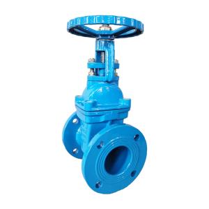 Blue 4" Metal Seat Valve GGG50 GG25 Long Stem Gate Valve