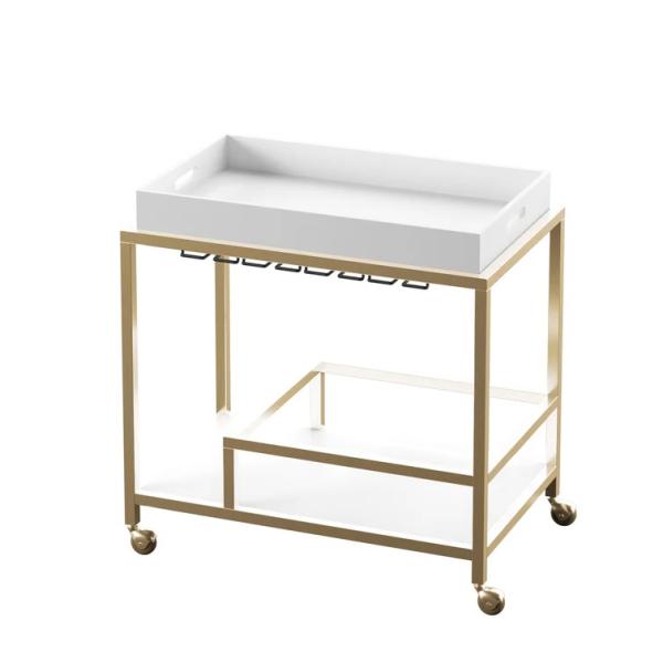 Brass Wine Drink Bar Cart Restaurant Serving Trolley Customized