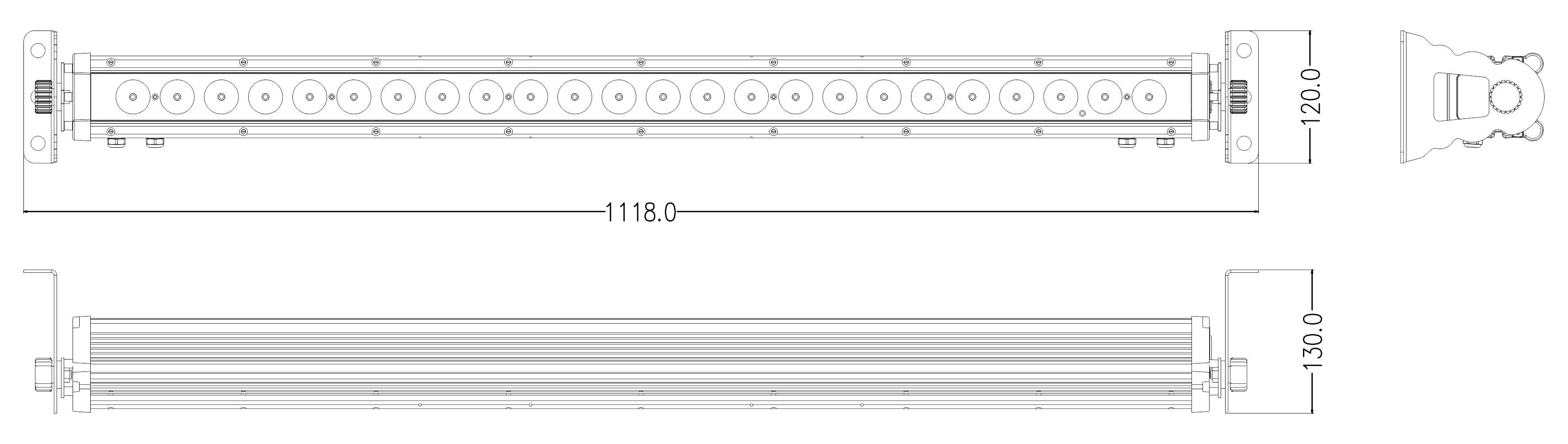 Фасад 20x9W RGB на открытом воздухе гибкого света шайбы стены строя привел освещение пиксела Dmx линейное
