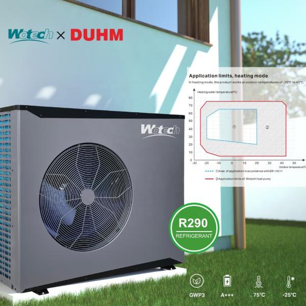 12 kw Monoblock R290 Air to Water Heatpump for Home CE Certified 220V A+++/A++ DC Inverter