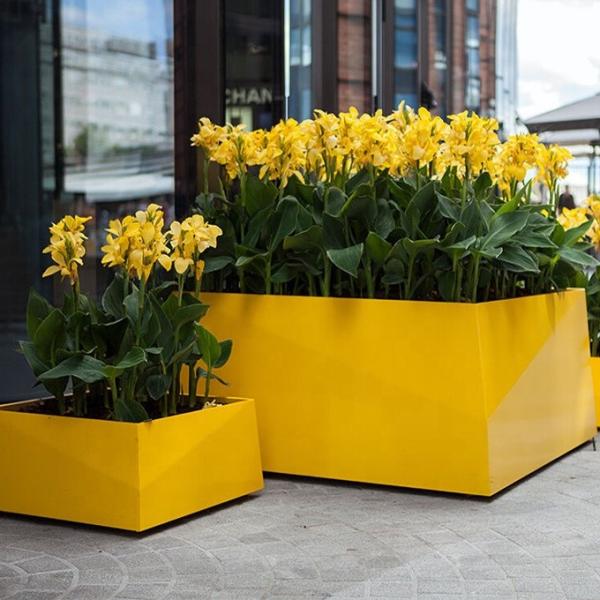 street decoration antioxidant Garden Metal Flower Pots