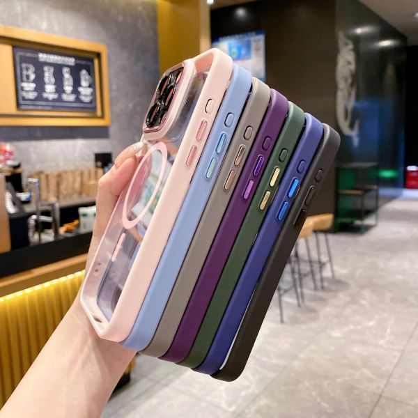 Fashion Magnetic Semi-transparent Phone Case Shock-proof  iPhone 17