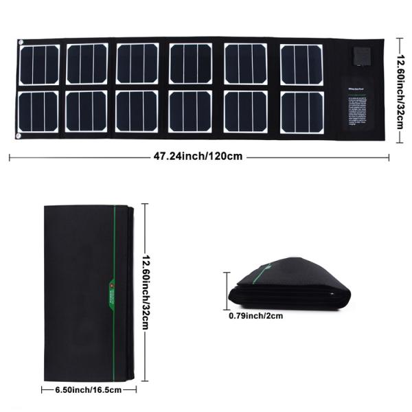 Suitcase Solar Panel Kit 40W 50W 60W Outdoor Camping Waterproof Folding Solar Panel Bag
