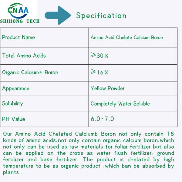 Calcium Boron Powder Amino Acid Chelated Organic Foliar Fertilizer For Agriculture