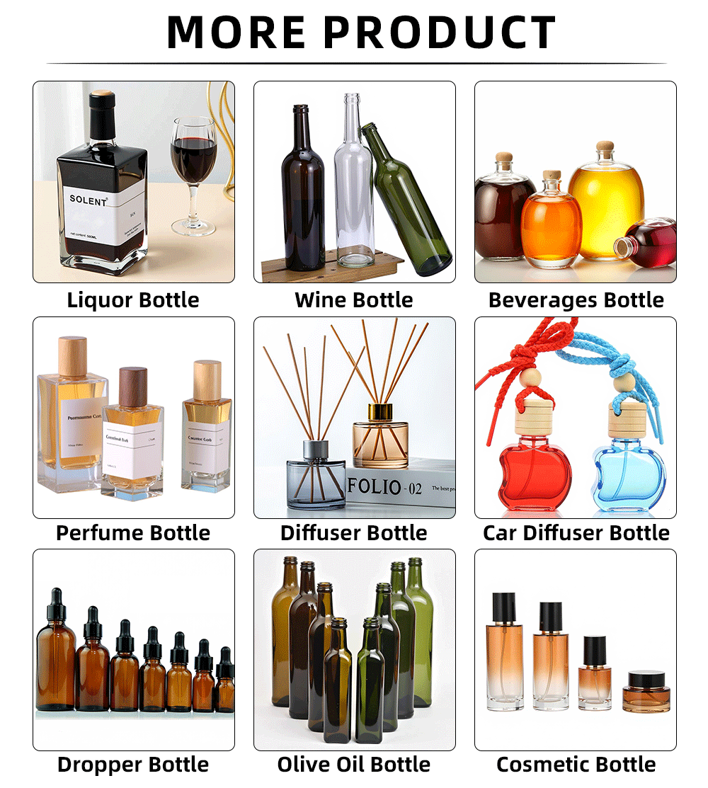 Luxury Cylinder Glass Perfume Bottle 30ml 50ml 100ml Refillable Spray Atomizer Bottle