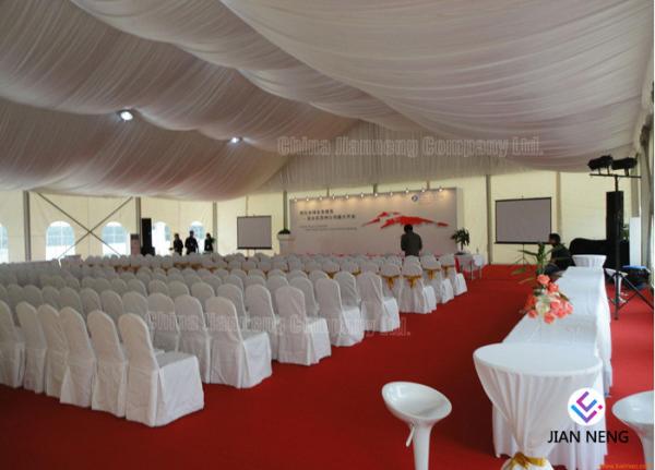 White Roof Cover Outside Event Tents For Golf Villas Sales Conference
