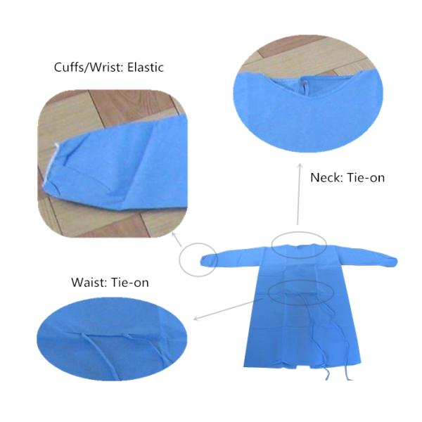 Lightweight Breathable Safety PPE Disposable Lab Gowns