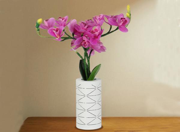 LED decorative vase Huilan lamp small night light restaurant decorative table lamp hotel simulation flower