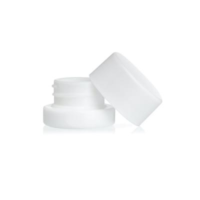 White 5ml Child Proof Container Child Resistant Lid 9mL Square Glass Concentrate Jar