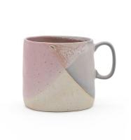 Taza cerámica 3D Rosa y Blanca Taza cerámica de café y leche con esmalte reactivo 3D