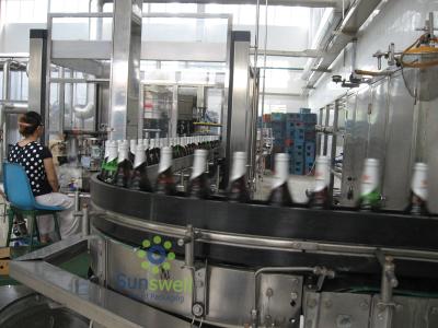 Vidro totalmente automático da máquina de enchimento da cerveja para a garrafa de vidro com 1500BPH - capacidade 16000BPH
