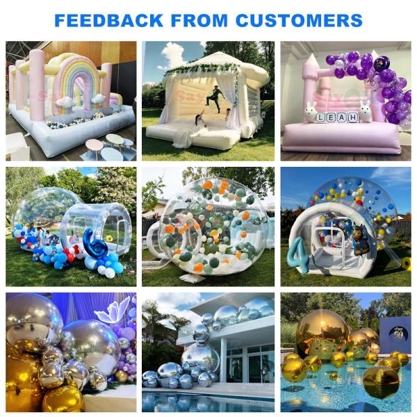 Sayok Transparent Bubble House Trampoline Inflatable Bubble House Dome for Kids