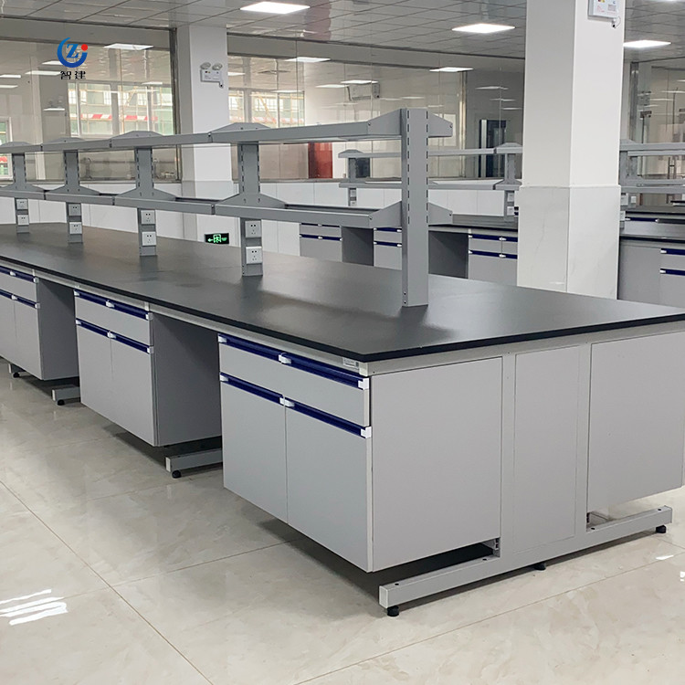 Белый Лабораторный остров Банка Алкалоустойчивая рабочая станция с 4 колесами 2 шкафчики