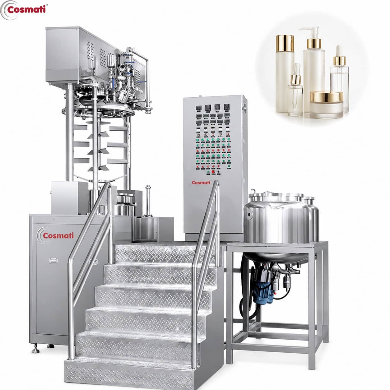 200L Cosmetic Cream Emulsifying Mixer Equipment