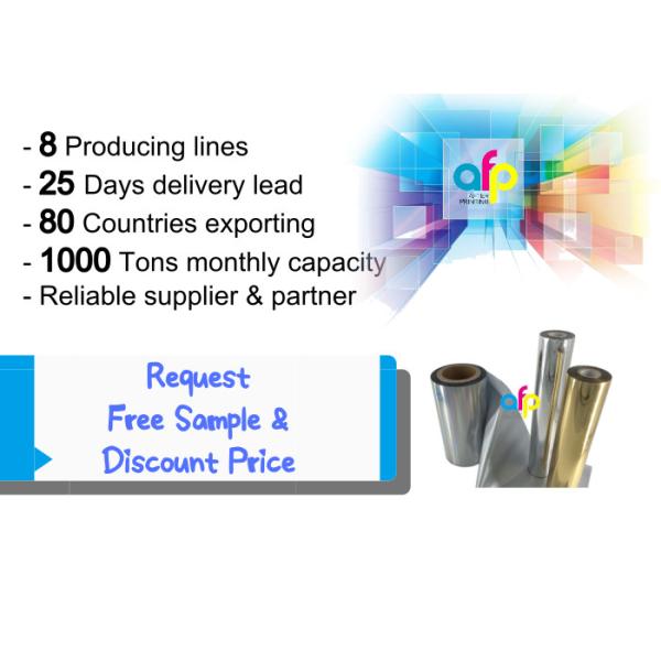 Thermal Matte Finish Laminating Film Roll For Hot Stamping / Spot UV