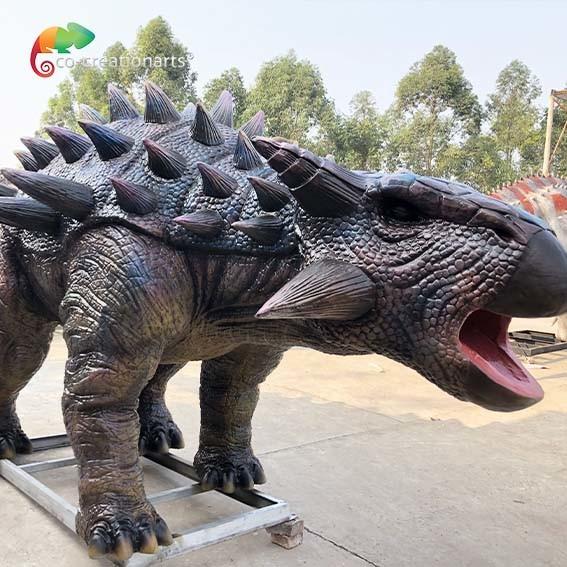 Vida impermeável do parque temático - Ankylosaurus realístico do dinossauro Animatronic do tamanho para o parque de diversões