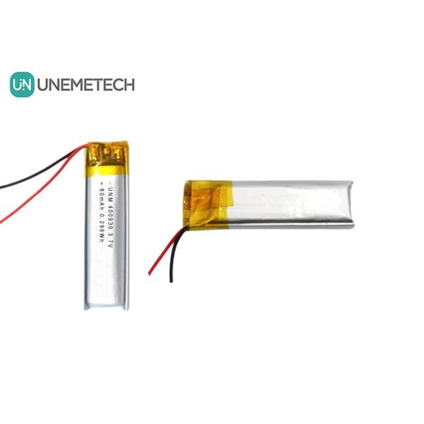 3.7V 80mAh 400930 Литий полимерный аккумулятор для электронных свечей