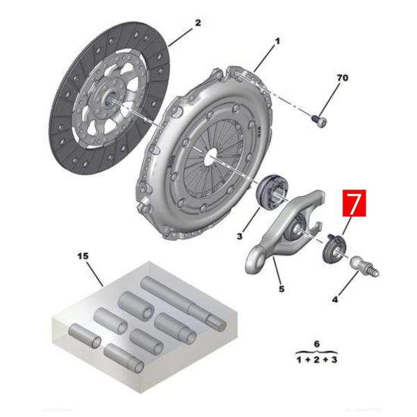 9676898980 Clutch Fork Bushing For Peugeot 3008 307 308 408 508 Citroen C3XR C4L C4SHIJIA C5 SHIJIA