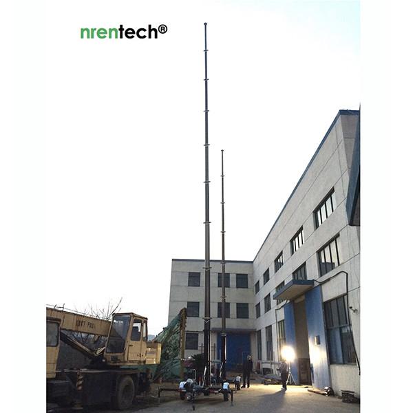 18m lockable pneumatic telescopic mast 200kg payloads NR-3300-18000-200L