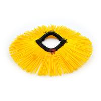A vassoura de Jet Broom Convoluted Wafer Road escova a cerda do polipropileno amarela