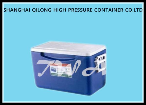 White Top And Blue Ice Cooler Box Durable , Strong Load Bearing Capacity Plastic Cooler Box