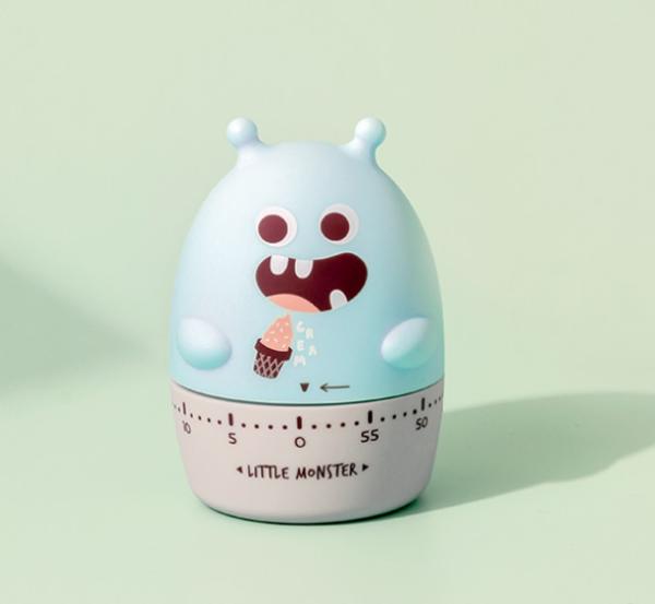 Rotating ABS Cartoon Kitchen Timer 7*7*9cm environmentally friendly